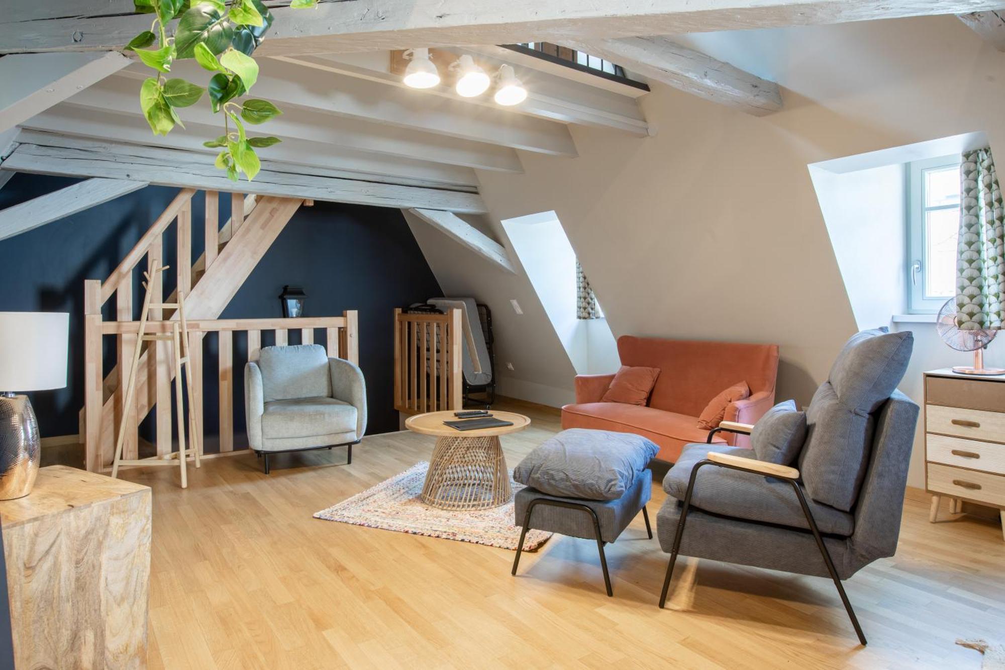Duplex Atypique Au Coeur De Mulhouse Apartment Luaran gambar
